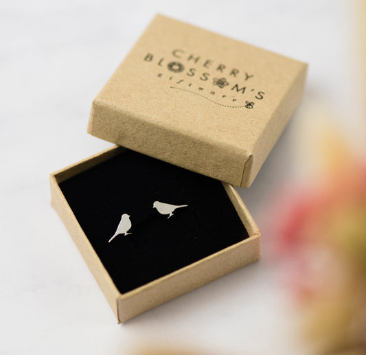 Sterling Silver Bird Studs