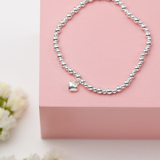 Sterling Silver Heart Bracelet