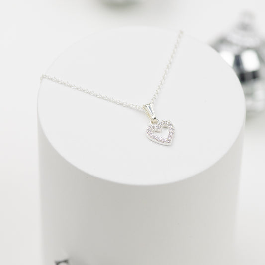 Cubic zirconia Heart Necklace