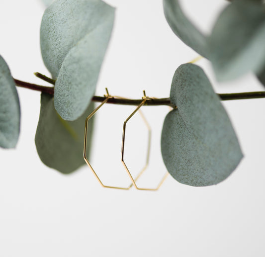 Gold Geometric Hoop Earrings
