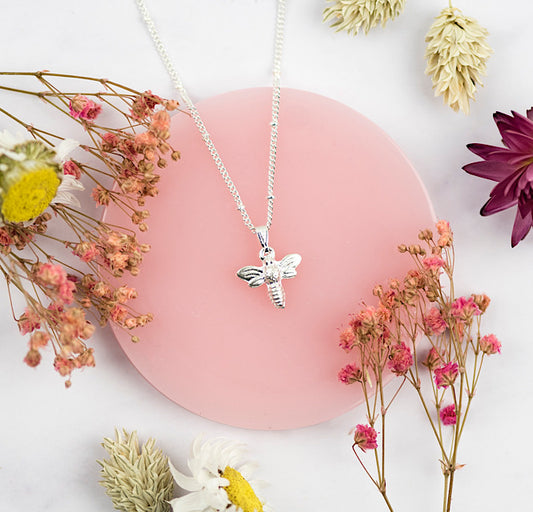 Silver Bee Necklace