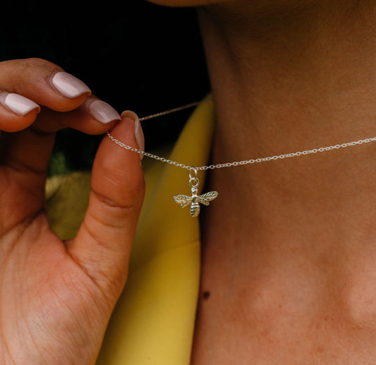 Sterling Silver Bee Necklace
