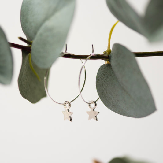 Star Hoop Earrings