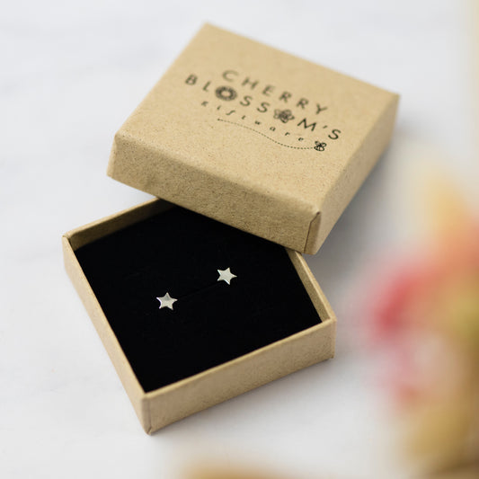 Sterling Silver Star Studs
