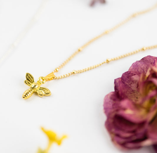 Gold Bee Necklace