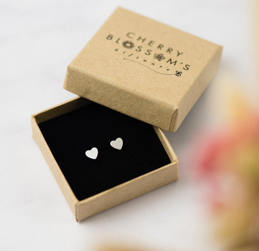 Sterling Silver Heart Studs