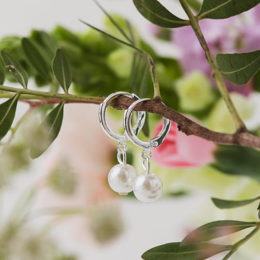 Silver Pearl Earrings