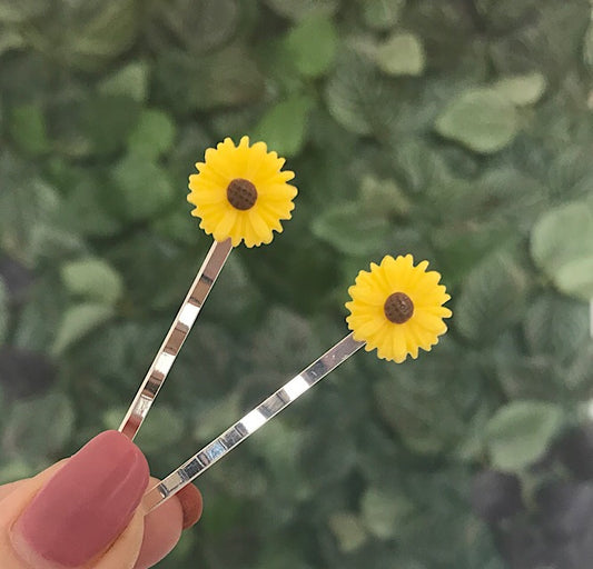 Sunflower Hair Clips
