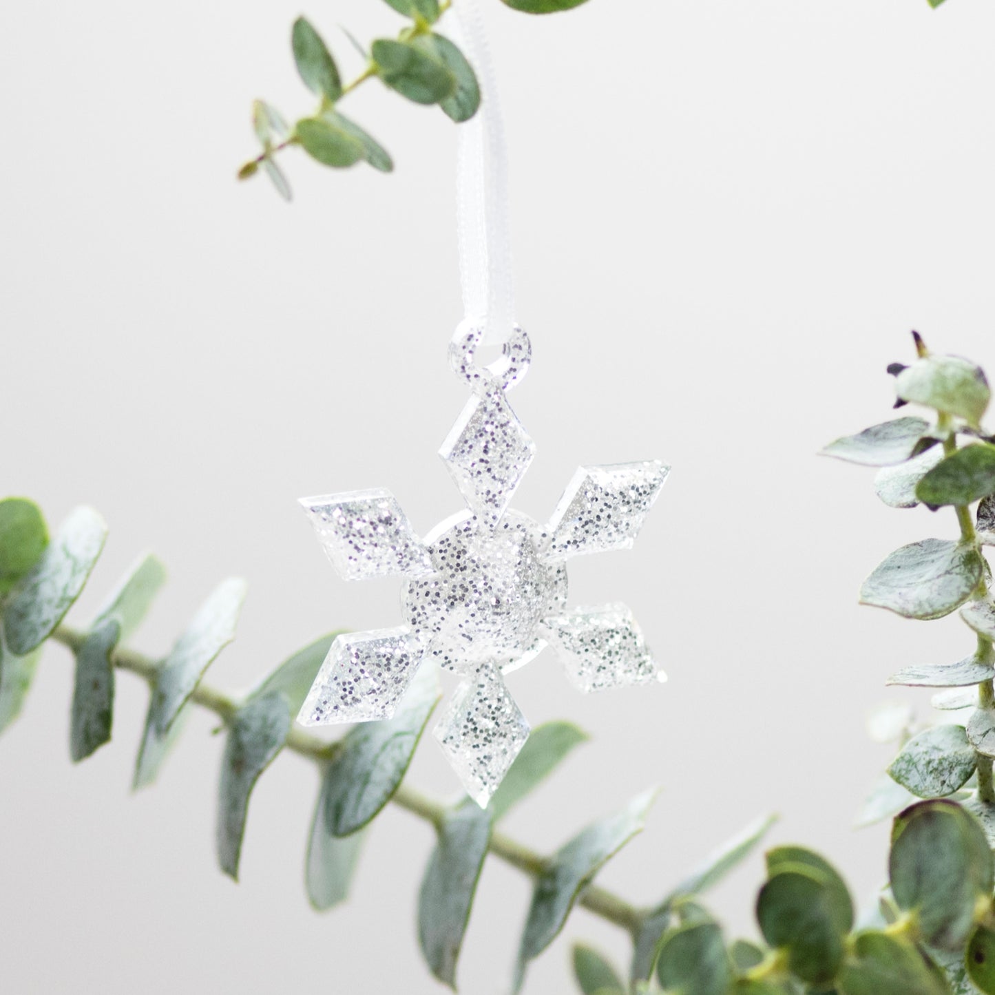 Silver Snowflake Christmas Tree Decoration