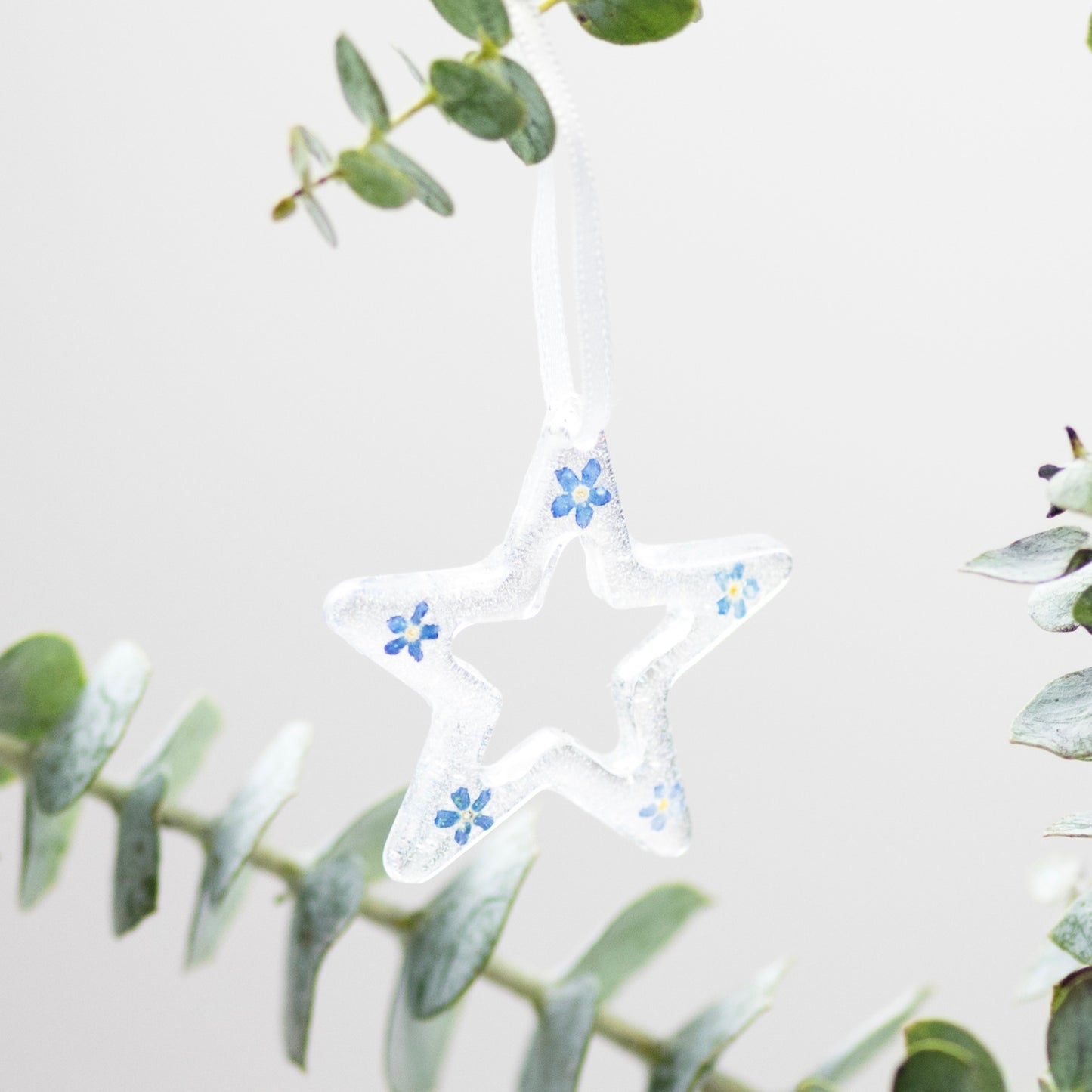 Forget Me Not Star Christmas Tree Decoration