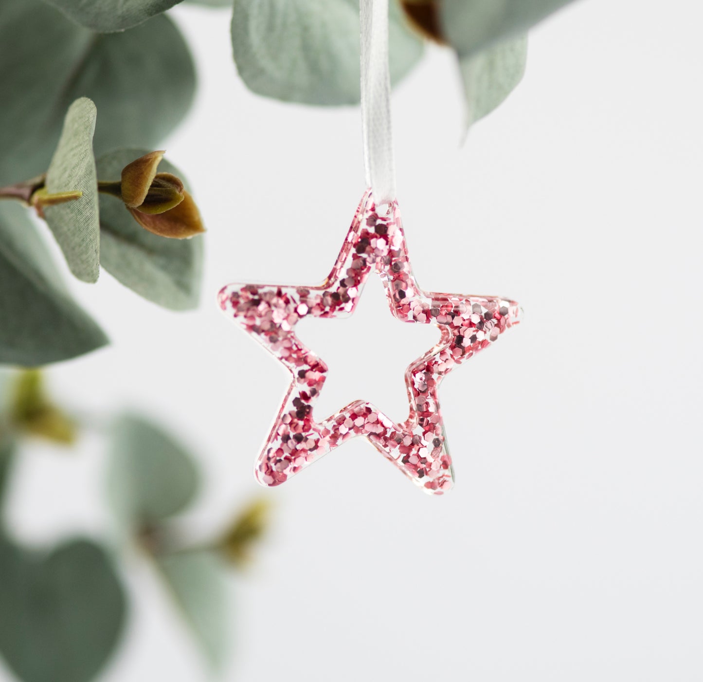 Pink Star Christmas Tree Decoration