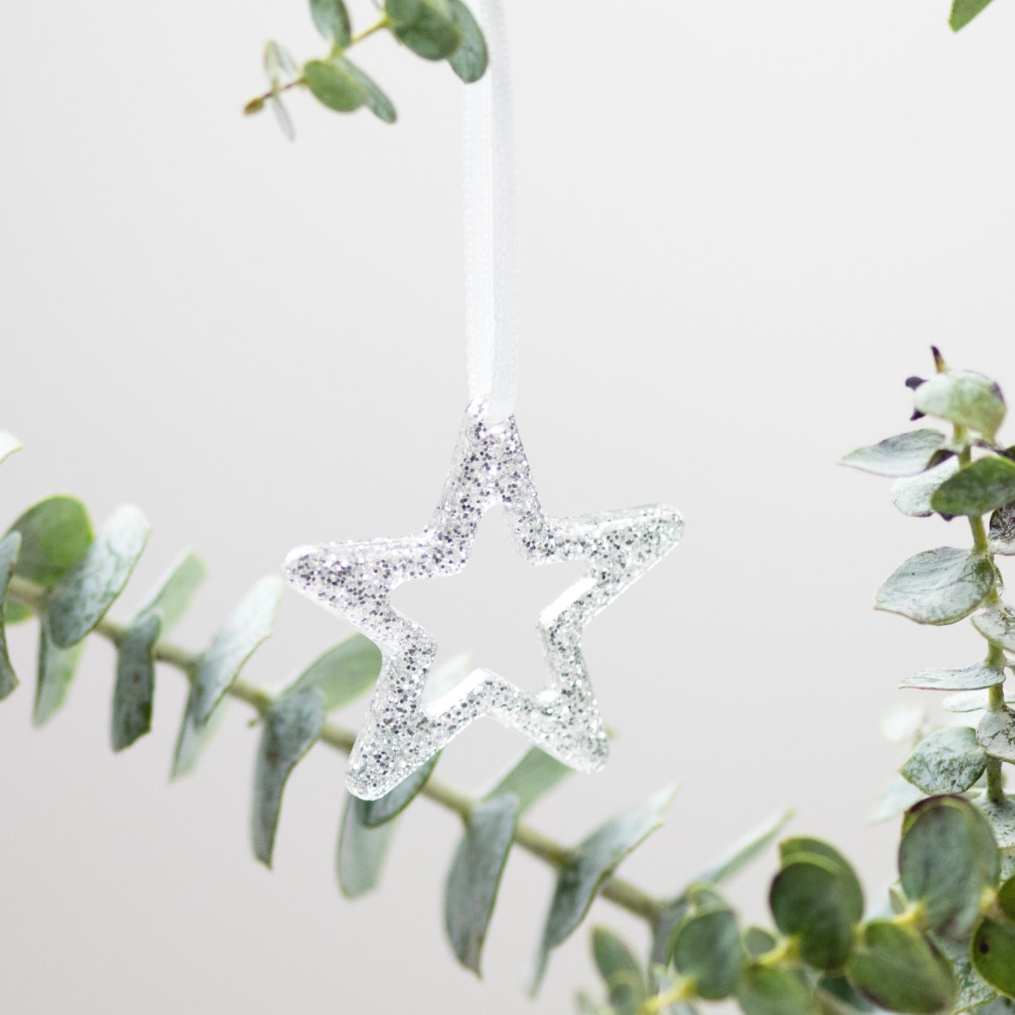 Silver Star Christmas Tree Decoration