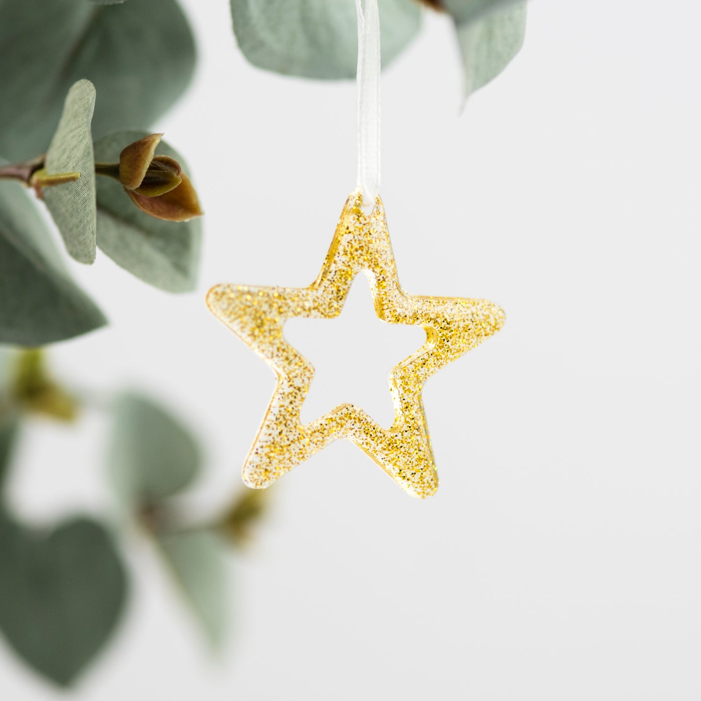 Gold Star Christmas Decorations