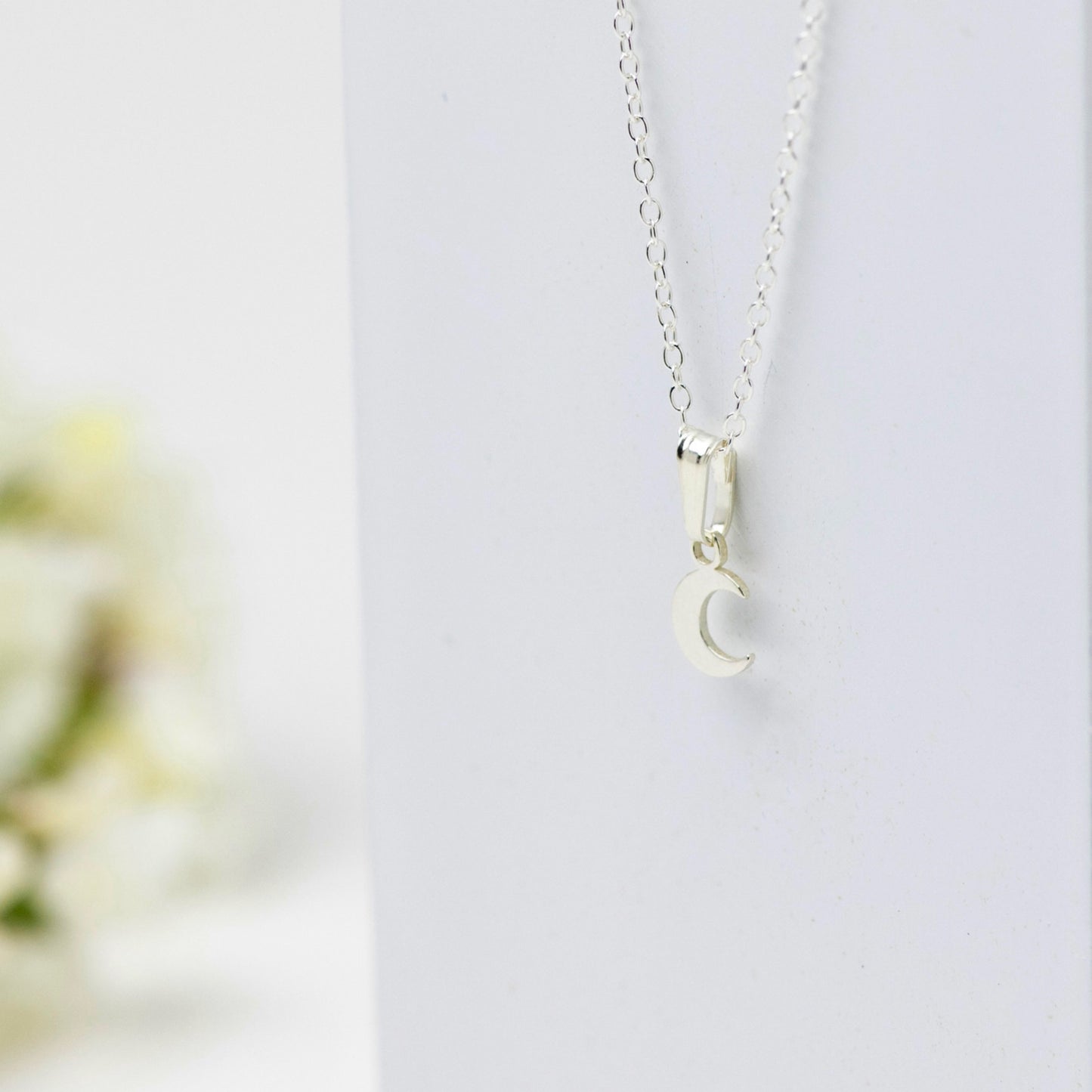 Sterling Silver Moon Necklace