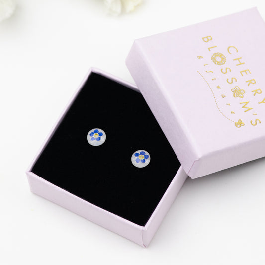 Sterling Silver Forget Me Not Studs